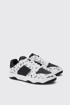 boohooMAN Limited Edition Bandana Print Chunky Trainer In | UK| Trainers & Hi-Tops