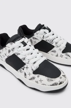 boohooMAN Limited Edition Bandana Print Chunky Trainer In | UK| Trainers & Hi-Tops