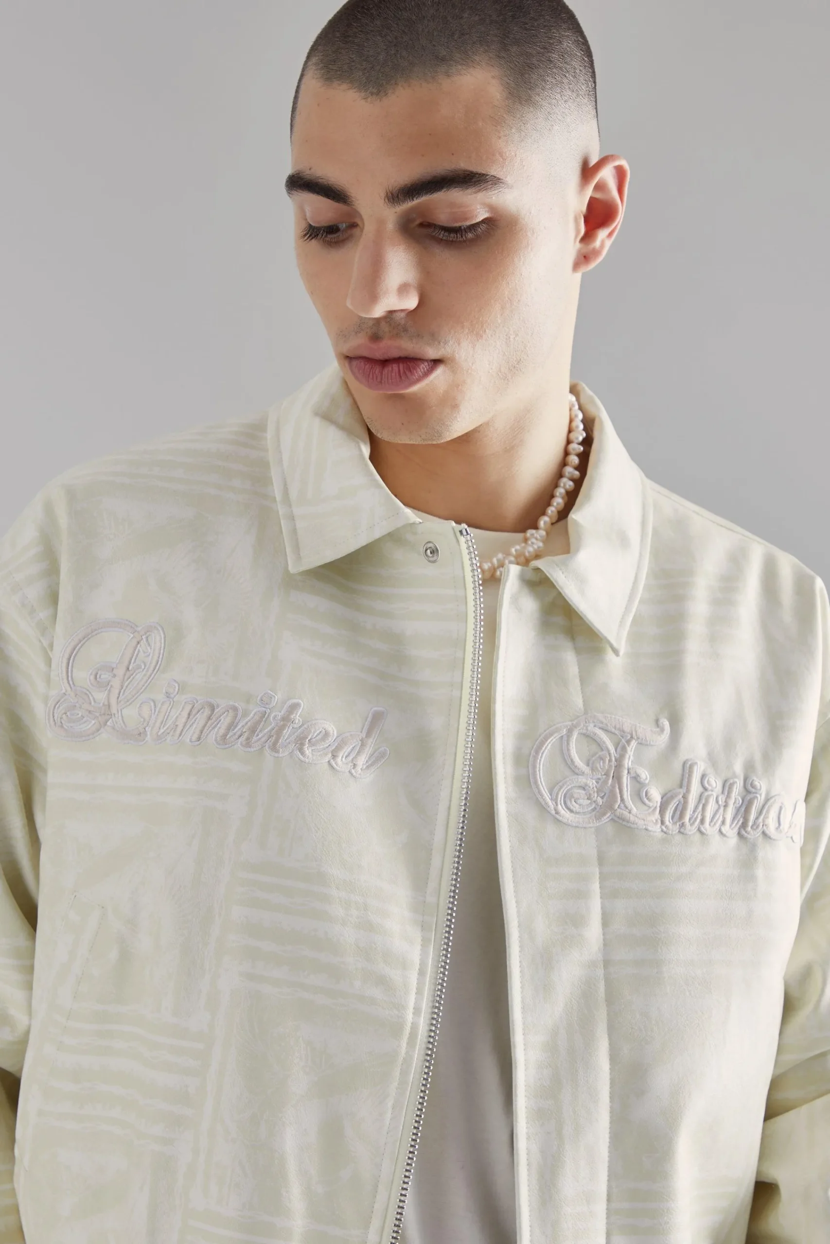 boohooMAN Limited Edition Boxy Printed Bomber | UK| Coats & Jackets