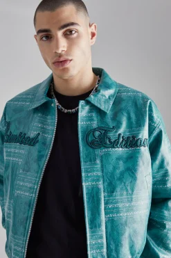 boohooMAN Limited Edition Boxy Printed Bomber | UK| Coats & Jackets