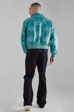 boohooMAN Limited Edition Boxy Printed Bomber | UK| Coats & Jackets