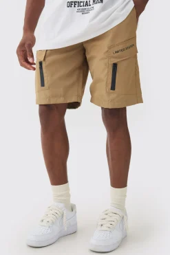 boohooMAN Limited Edition Nylon Elastic Waist Cargo Shorts | UK| Shorts