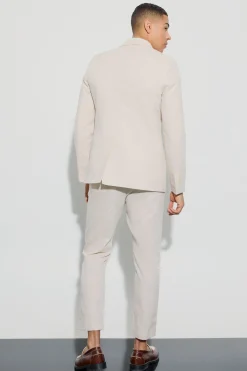 boohooMAN Linen Blend Tailored Tapered Trousers | UK| Suits & Tailoring