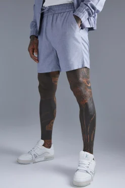 boohooMAN Linen Bomber & Short Set | UK| Sets & Co-Ords