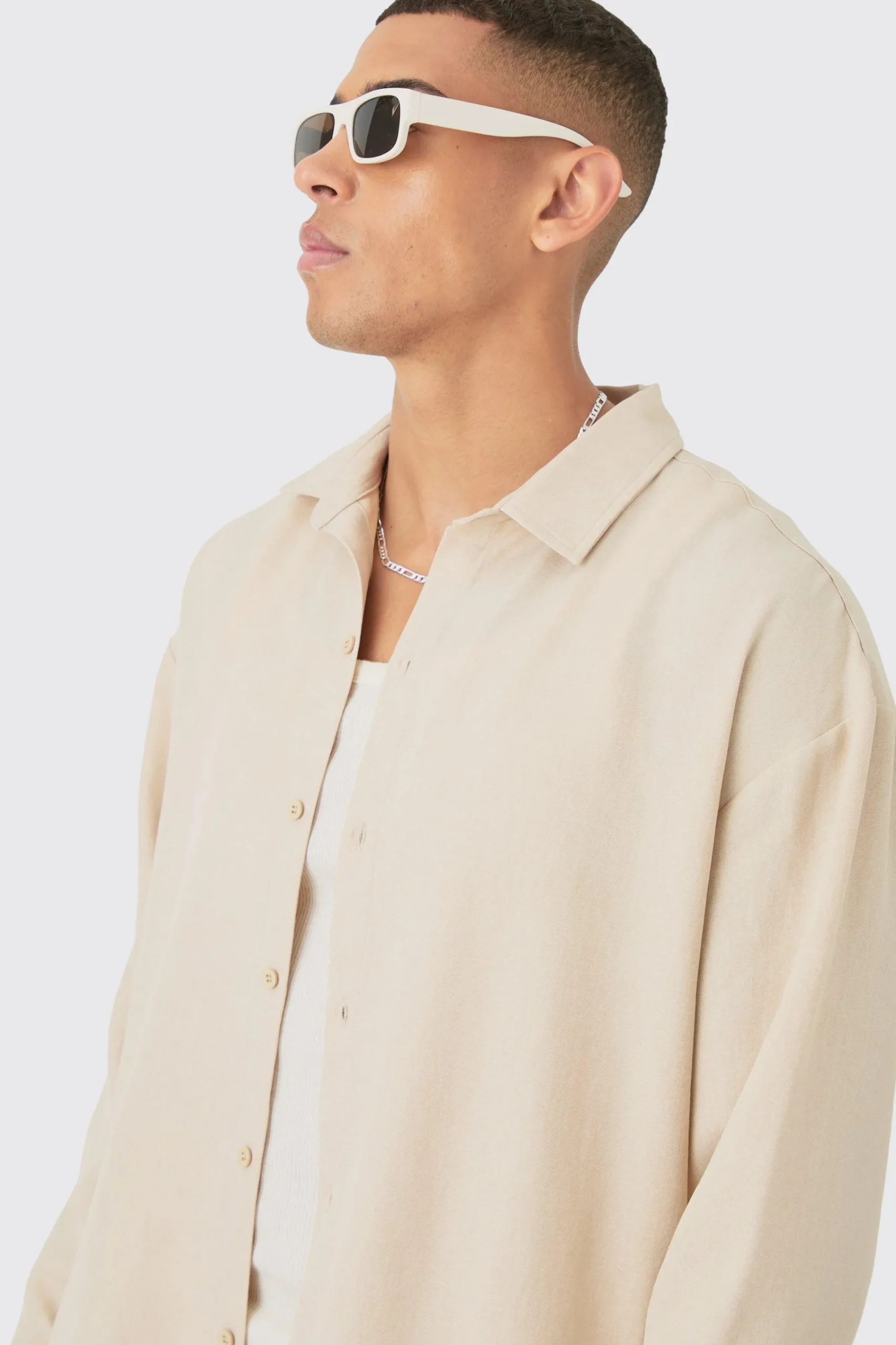 boohooMAN Linen Button Up Overshirt | UK| Shirts