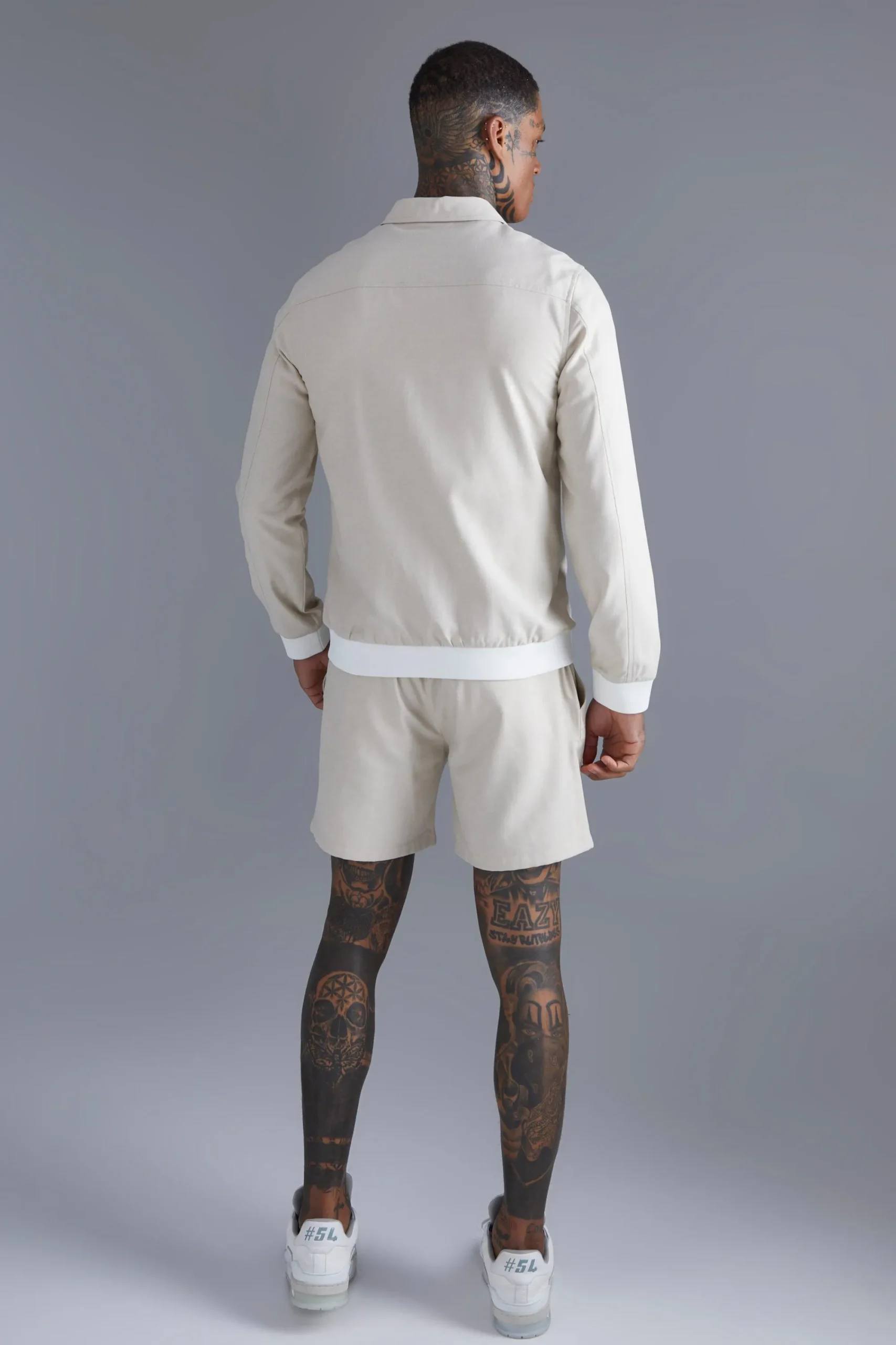 boohooMAN Linen Harrington | UK| Sets & Co-Ords