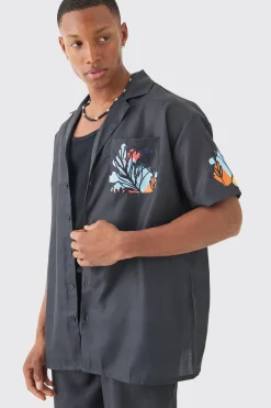 boohooMAN Linen Look Floral Print Shirt & Trouser | UK| Sets & Co-Ords