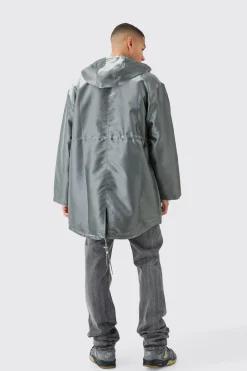 boohooMAN Liquid Metallic Parka | UK| Coats & Jackets