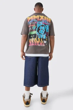 boohooMAN Long Line Denim Jorts In | UK| Shorts