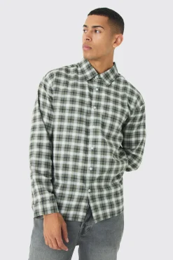 boohooMAN Long Sleeve Checked Oversized Shirt | UK| Shirts