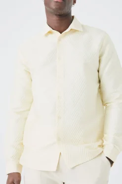 boohooMAN Long Sleeve Diamond Textured Shirt | UK| Shirts