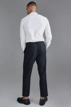 boohooMAN Long Sleeve Grandad Collar Slim Shirt | UK| Shirts