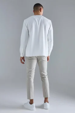boohooMAN Long Sleeve Open Neck Soft Twill Shirt | UK| Shirts