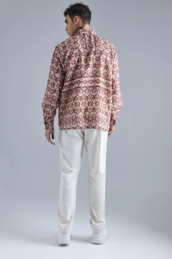 boohooMAN Long Sleeve Oversized Aztec Detail Shirt | UK| Shirts