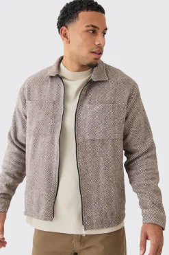 boohooMAN Long Sleeve P Boxy Jacquard Overshirt | UK| Shirts