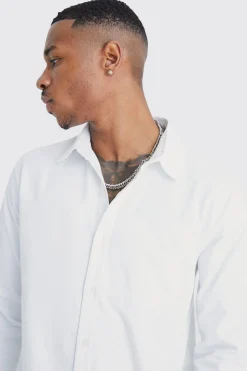 boohooMAN Long Sleeve Slim Fit Jersey Shirt | UK| Shirts