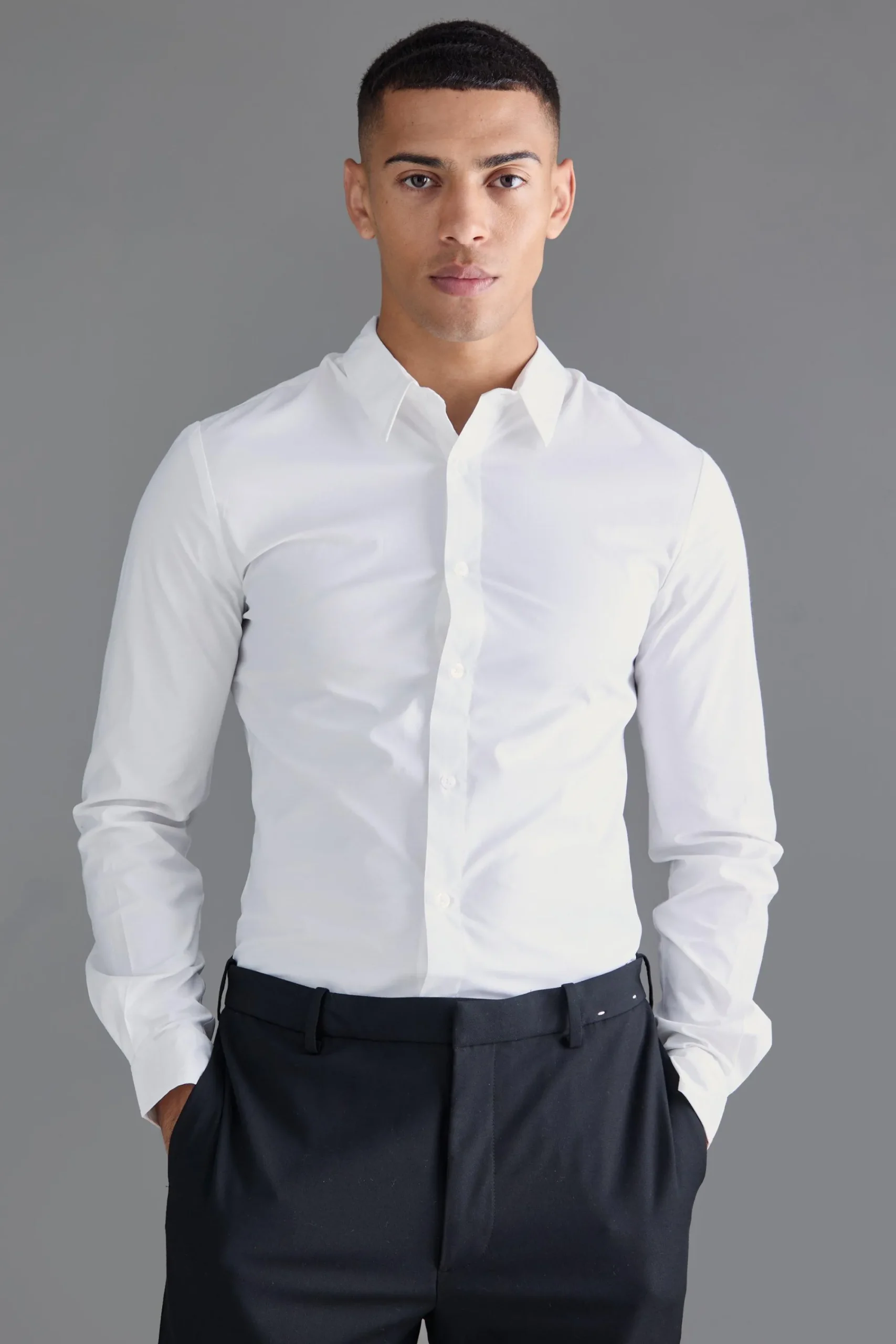 boohooMAN Long Sleeve Slim Shirt | UK| Shirts