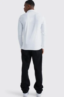 boohooMAN Long Sleeve Stretch Fit Jersey Shirt | UK| Shirts