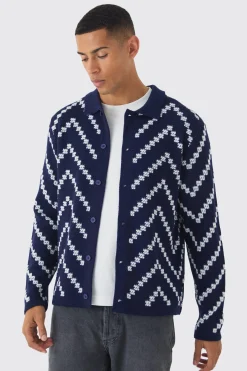 boohooMAN Long Sleeve Stripe Knit Shirt | UK| Shirts|Knitwear