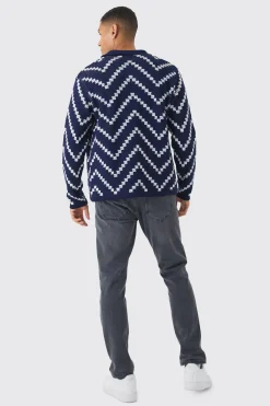 boohooMAN Long Sleeve Stripe Knit Shirt | UK| Shirts|Knitwear