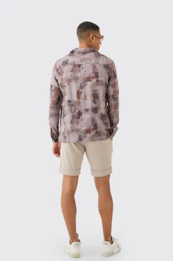 boohooMAN Long Sleeve Viscose Patchwork Shirt | UK| Shirts