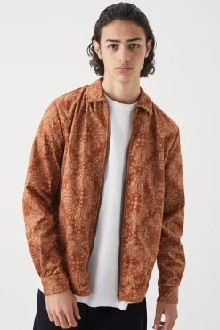 boohooMAN Long Sleeve Zip Through Woven Bandana Overshirt | UK| Shirts