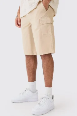 boohooMAN Longer Length Relaxed Fit Elasticated Waist Cargo Shorts | UK| Shorts