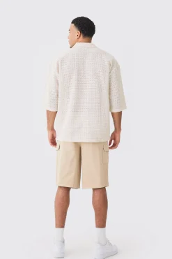 boohooMAN Longer Length Relaxed Fit Elasticated Waist Cargo Shorts | UK| Shorts