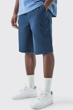 boohooMAN Longer Length Relaxed Fit Elasticated Waist Cargo Shorts | UK| Shorts