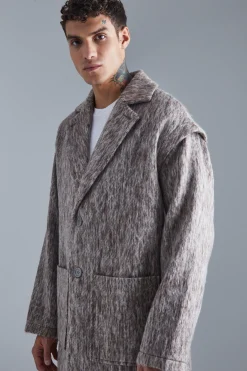 boohooMAN Longline Brushed Wool Look Belted Overcoat | UK| Coats & Jackets