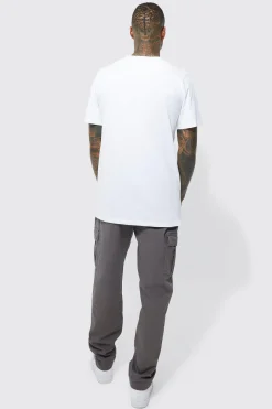 Longline Crew Neck T-shirt | UK^boohooMAN Clearance