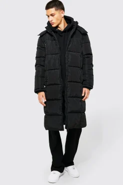 boohooMAN Longline Duvet Puffer In | UK| Coats & Jackets