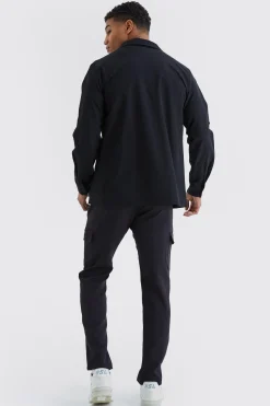boohooMAN Longsleeve Technical 3d Pocket Utility Shirt | UK| Shirts|Sets & Co-Ords