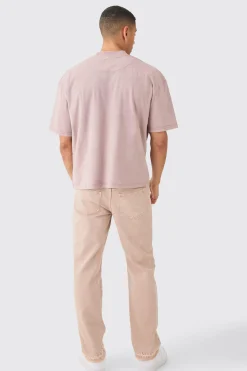 Loose Fit Boxy Acid Wash Ofcl Embroidered T-shirt | UK^boohooMAN Discount