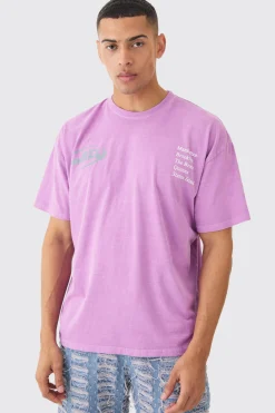 Loose Fit City Dreams Washed T-shirt | UK^boohooMAN Discount