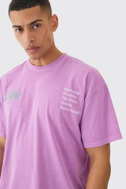 Loose Fit City Dreams Washed T-shirt | UK^boohooMAN Discount
