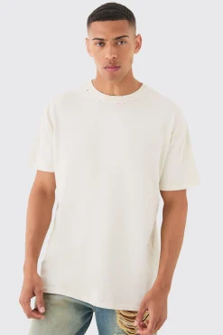 Loose Fit Distressed Wash T-shirt | UK^boohooMAN Outlet