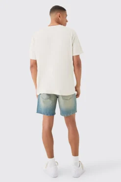 Loose Fit Distressed Wash T-shirt | UK^boohooMAN Outlet