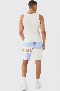 boohooMAN Loose Fit Graphic Patchwork Jersey Shorts | UK| Shorts