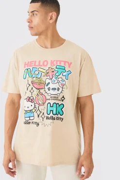 Loose Fit Hello Kitty License T-shirt | UK^boohooMAN