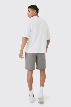 boohooMAN Loose Fit Homme Self Fabric Applique Shorts | UK| Shorts