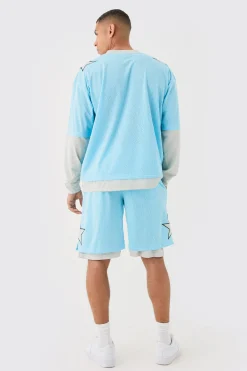 boohooMAN Loose Fit Layered Basketball Mesh Short | UK| Shorts