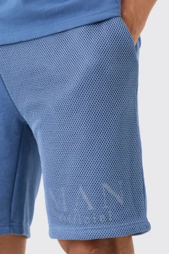 boohooMAN Loose Fit Man Official Splice Mesh Short | UK| Shorts