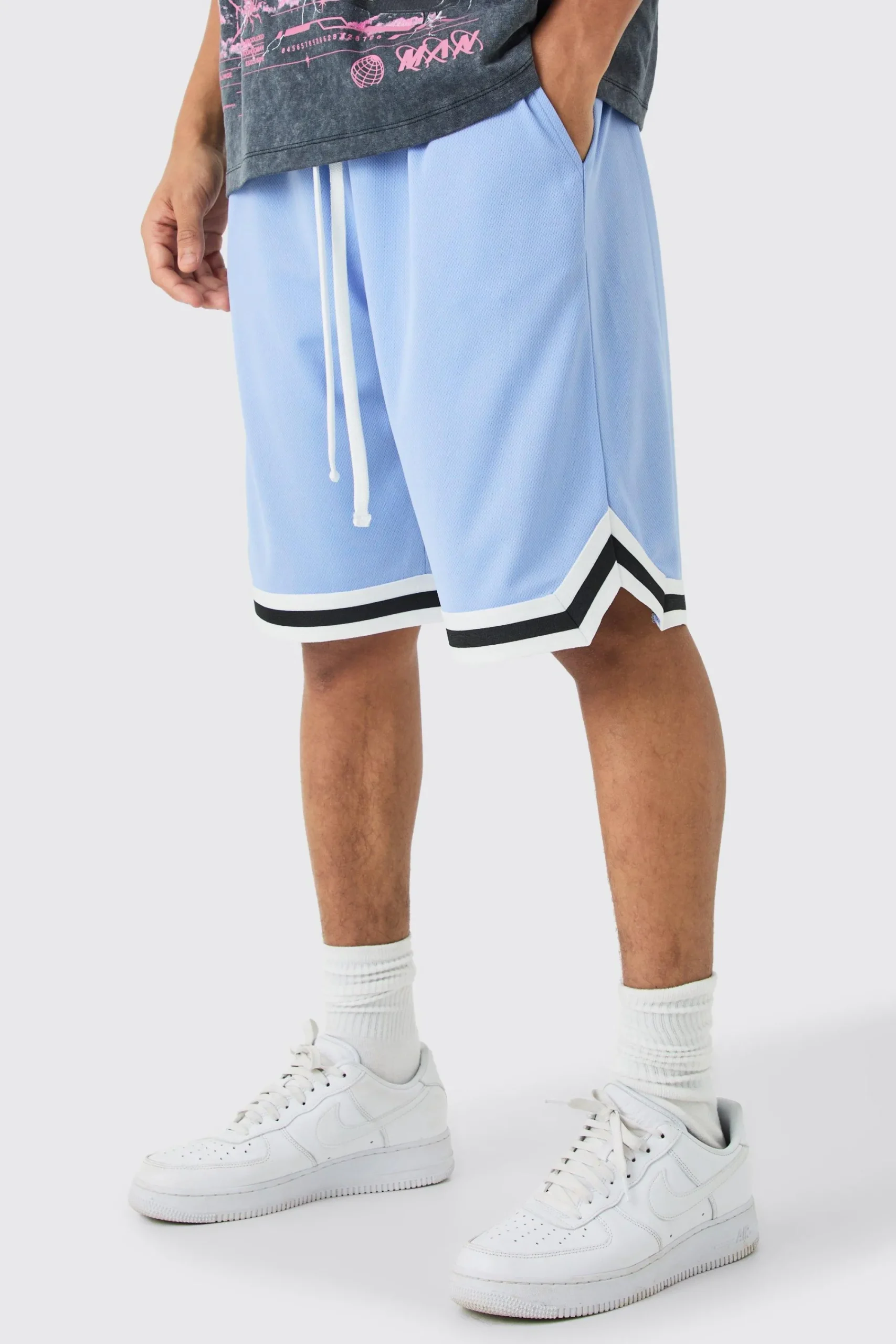 boohooMAN Loose Fit Mesh Basketball Short | UK| Shorts