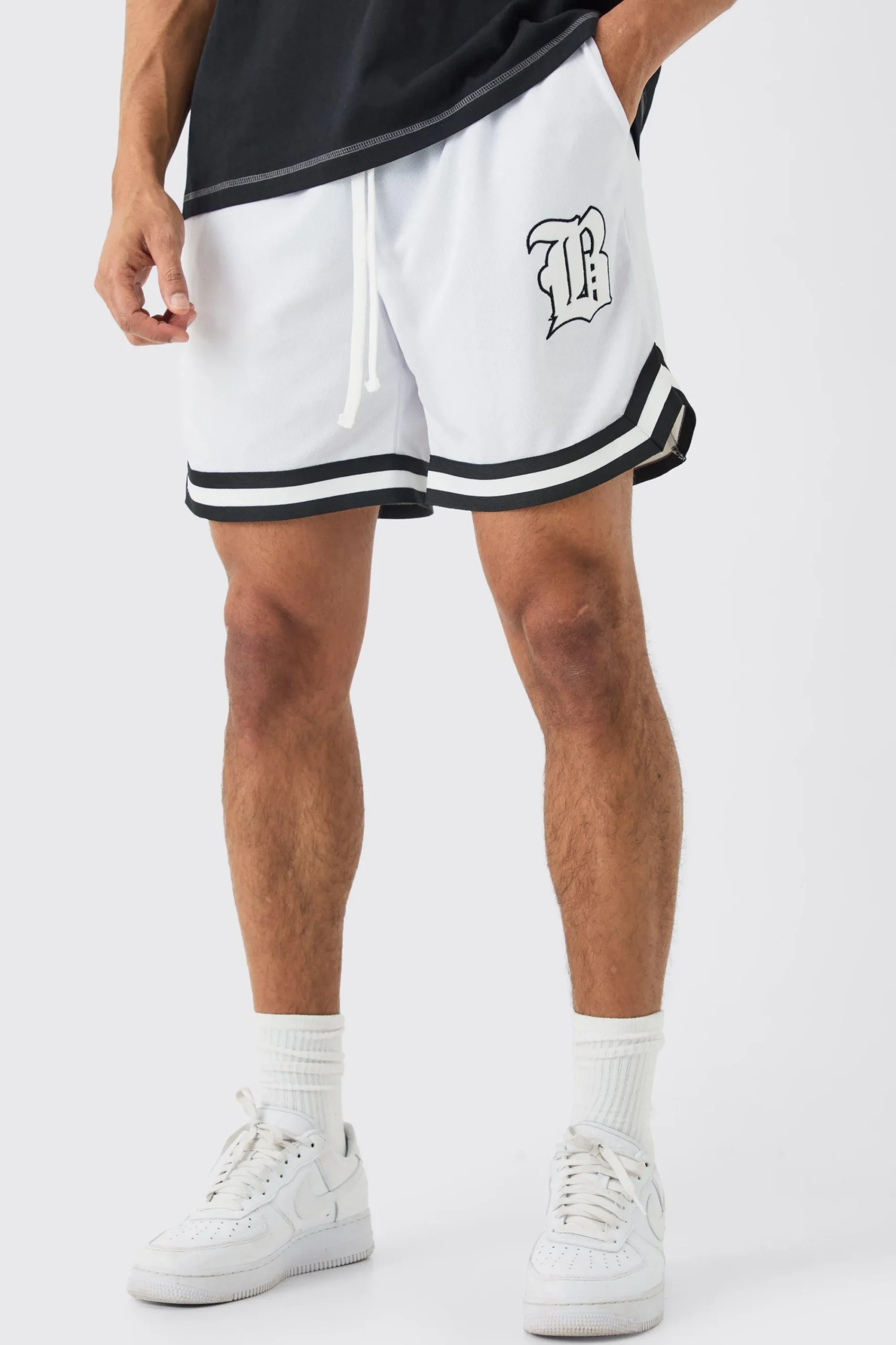 boohooMAN Loose Fit Mesh Short Length Basketball Short | UK| Shorts