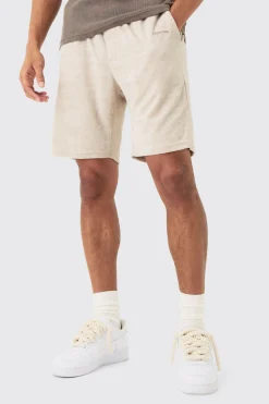 boohooMAN Loose Fit Mid Towelling Homme Shorts | UK| Shorts