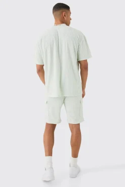 boohooMAN Loose Fit Mid Towelling Homme Cargo Shorts | UK| Shorts