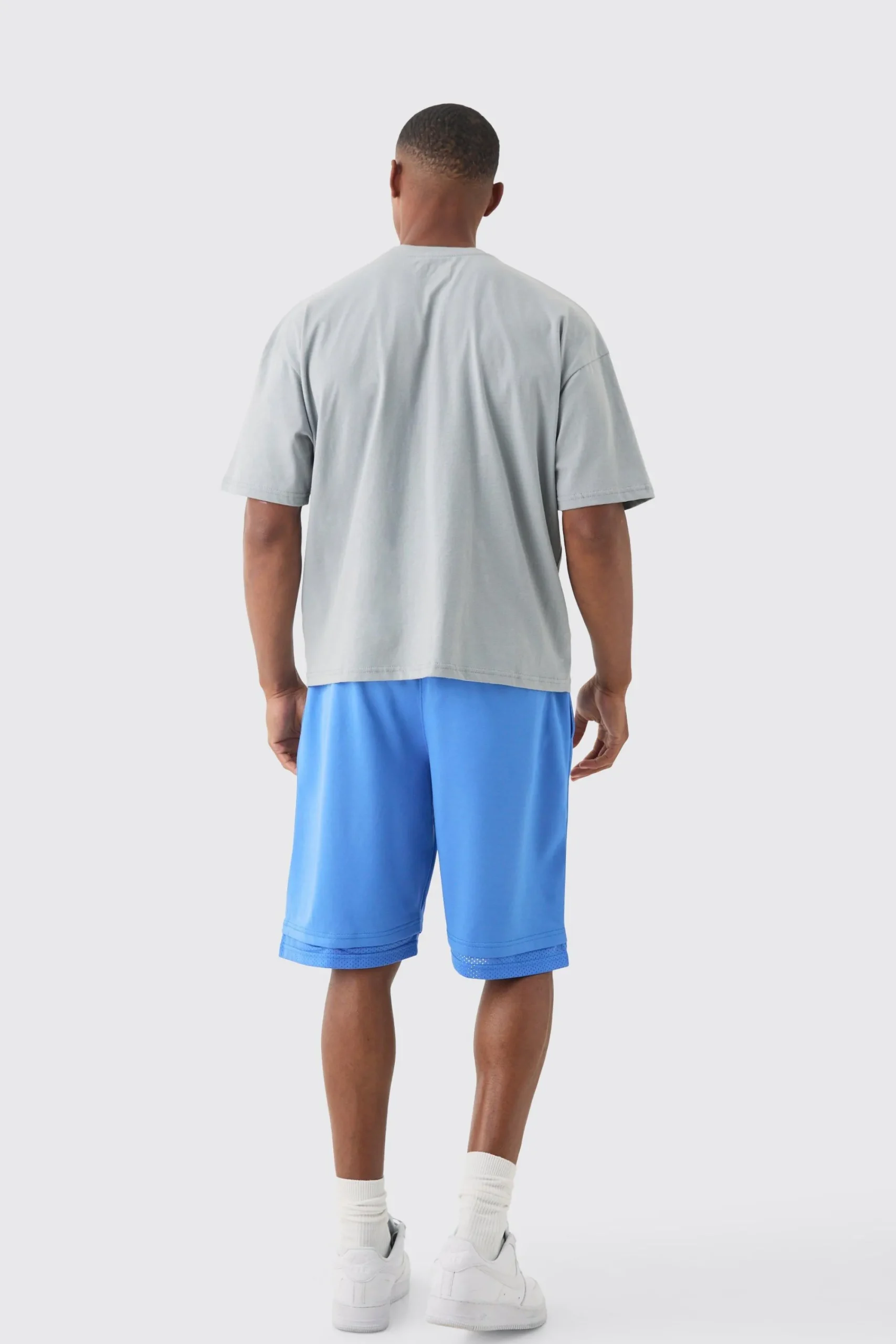 boohooMAN Loose Fit Satin Mesh Basketball Shorts | UK| Shorts