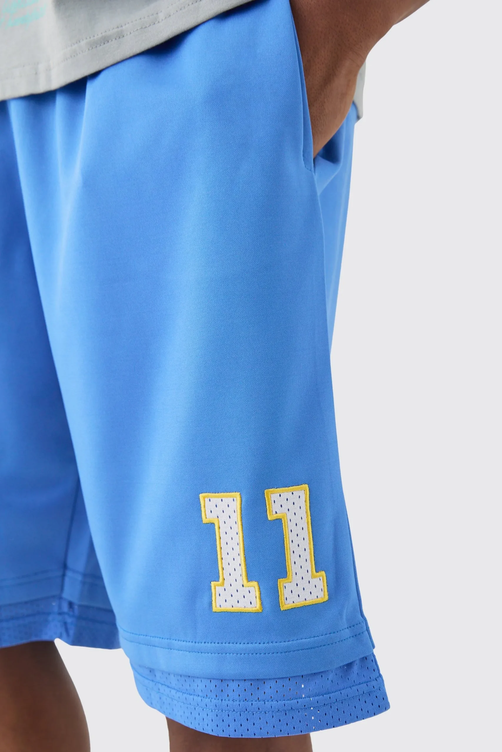 boohooMAN Loose Fit Satin Mesh Basketball Shorts | UK| Shorts