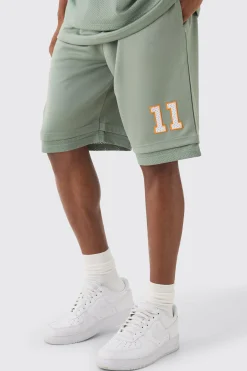 boohooMAN Loose Fit Satin Mesh Basketball Shorts | UK| Shorts